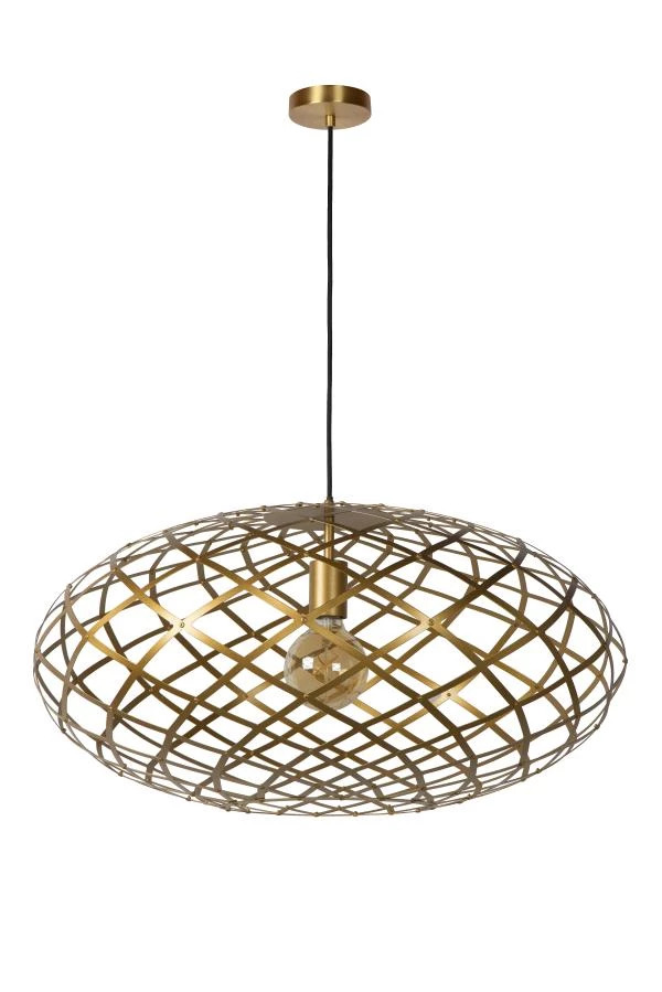 Lucide WOLFRAM - Pendant light - Ø 65 cm - 1xE27 - Matt Gold / Brass - off